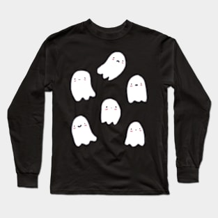 Cute spooky ghost illustration for Halloween Long Sleeve T-Shirt